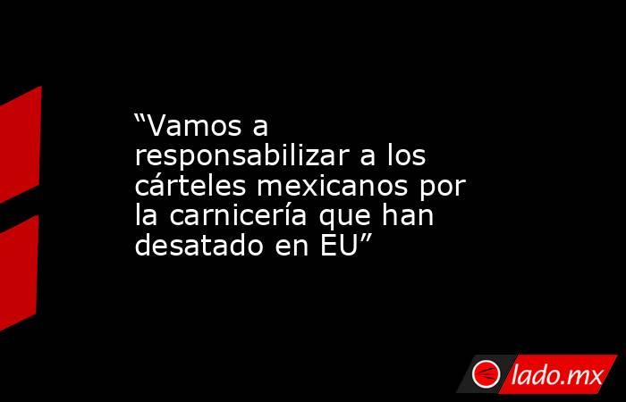 “Vamos a responsabilizar a los cárteles mexicanos por la carnicería que han desatado en EU”. Noticias en tiempo real