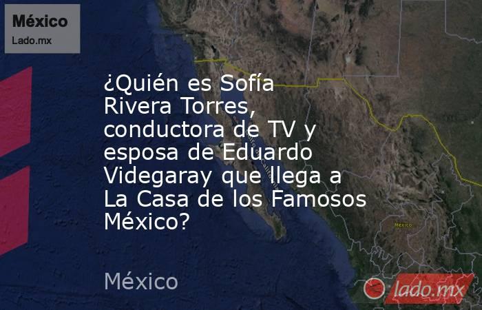 ¿Quién es Sofía Rivera Torres, conductora de TV y esposa de Eduardo Videgaray que llega a La Casa de los Famosos México?. Noticias en tiempo real