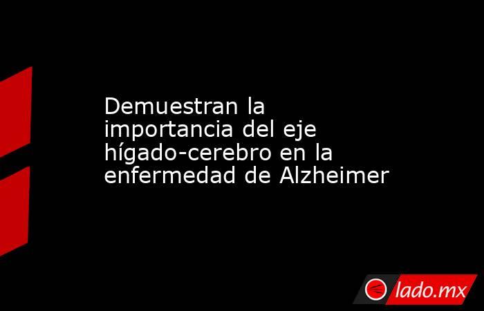 Demuestran la importancia del eje hígado-cerebro en la enfermedad de Alzheimer. Noticias en tiempo real