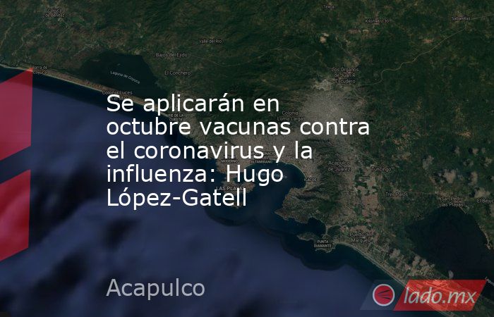 Se aplicarán en octubre vacunas contra el coronavirus y la influenza: Hugo López-Gatell. Noticias en tiempo real