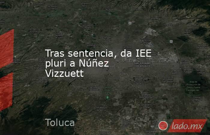 Tras sentencia, da IEE pluri a Núñez Vizzuett. Noticias en tiempo real