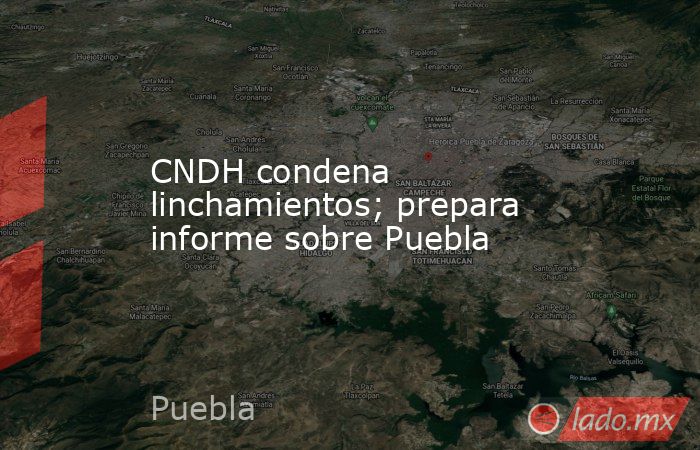 CNDH condena linchamientos; prepara informe sobre Puebla. Noticias en tiempo real
