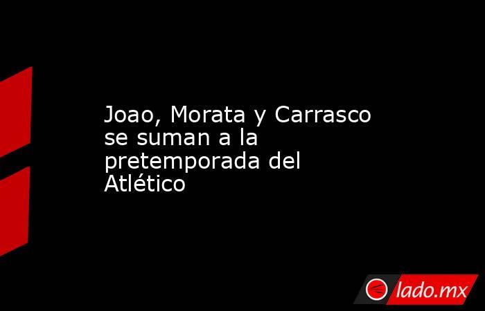Joao, Morata y Carrasco se suman a la pretemporada del Atlético. Noticias en tiempo real