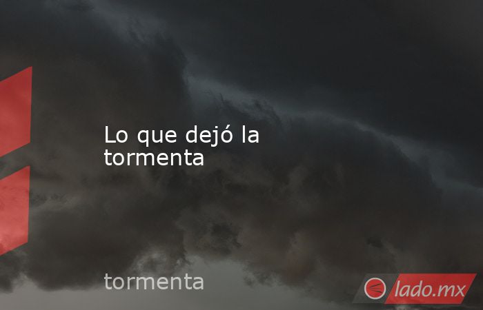 Lo que dejó la tormenta. Noticias en tiempo real