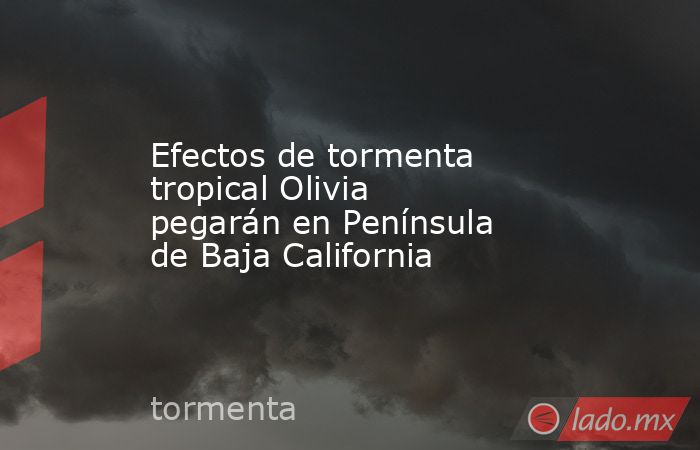 Efectos de tormenta tropical Olivia pegarán en Península de Baja California. Noticias en tiempo real