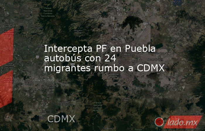 Intercepta PF en Puebla autobús con 24 migrantes rumbo a CDMX. Noticias en tiempo real