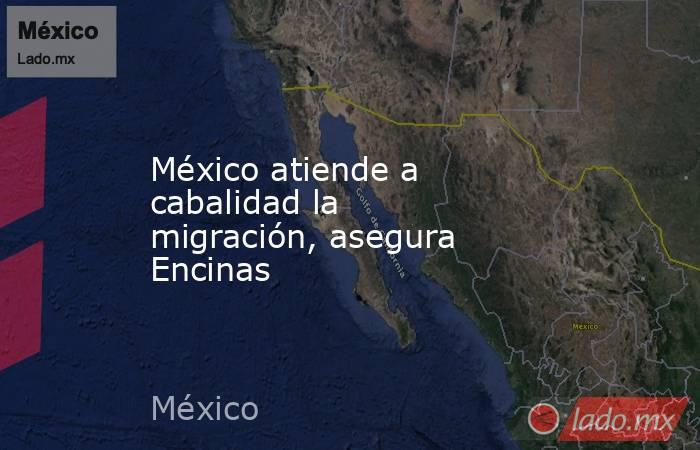 México atiende a cabalidad la migración, asegura Encinas. Noticias en tiempo real