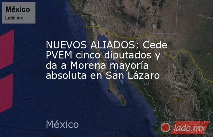 NUEVOS ALIADOS: Cede PVEM cinco diputados y da a Morena mayoría absoluta en San Lázaro. Noticias en tiempo real
