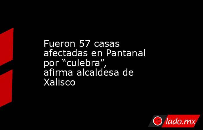Fueron 57 casas afectadas en Pantanal por “culebra”, afirma alcaldesa de Xalisco. Noticias en tiempo real