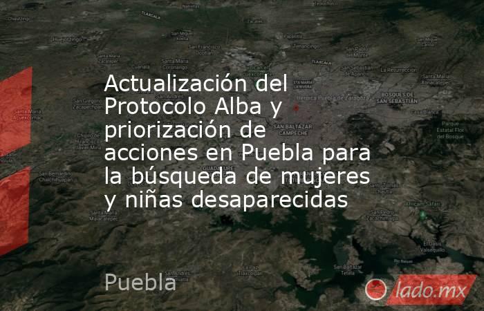 Actualización del Protocolo Alba y priorización de acciones en Puebla para la búsqueda de mujeres y niñas desaparecidas. Noticias en tiempo real
