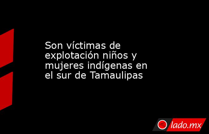 Son víctimas de explotación niños y mujeres indígenas en el sur de Tamaulipas. Noticias en tiempo real
