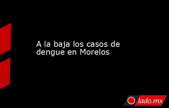 A la baja los casos de dengue en Morelos. Noticias en tiempo real