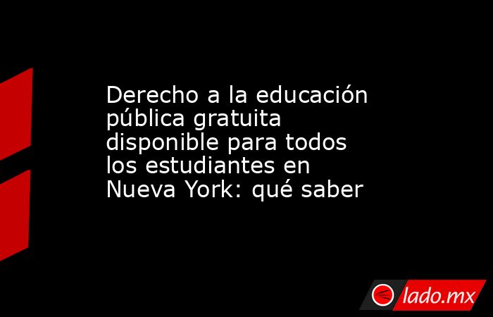 Derecho a la educación pública gratuita disponible para todos los estudiantes en Nueva York: qué saber. Noticias en tiempo real