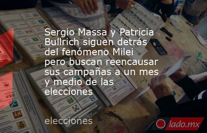 Sergio Massa y Patricia Bullrich siguen detrás del fenómeno Milei pero buscan reencausar sus campañas a un mes y medio de las elecciones. Noticias en tiempo real
