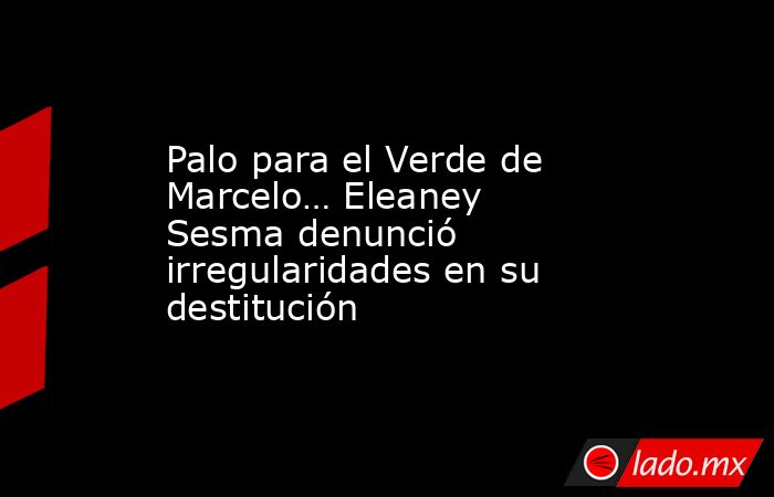 Palo para el Verde de Marcelo… Eleaney Sesma denunció irregularidades en su destitución. Noticias en tiempo real