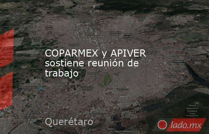 COPARMEX y APIVER sostiene reunión de trabajo. Noticias en tiempo real