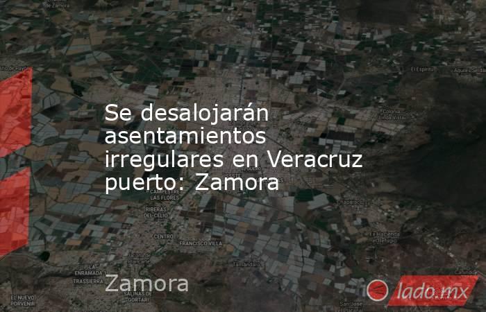 Se desalojarán asentamientos irregulares en Veracruz puerto: Zamora. Noticias en tiempo real