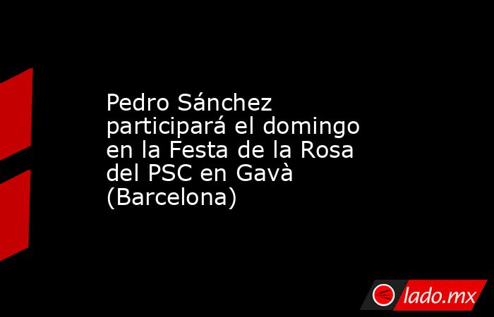 Pedro Sánchez participará el domingo en la Festa de la Rosa del PSC en Gavà (Barcelona). Noticias en tiempo real