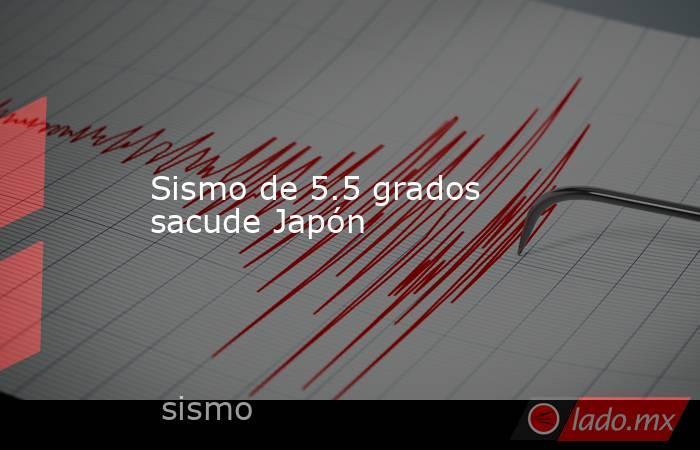 Sismo de 5.5 grados sacude Japón. Noticias en tiempo real