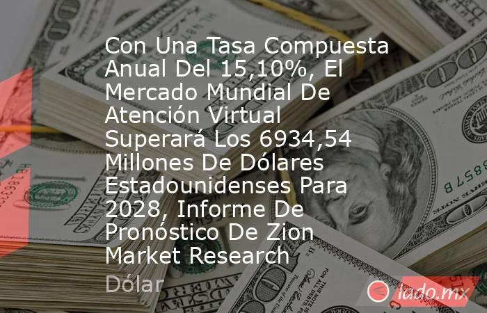 Con Una Tasa Compuesta Anual Del 15,10%, El Mercado Mundial De Atención Virtual Superará Los 6934,54 Millones De Dólares Estadounidenses Para 2028, Informe De Pronóstico De Zion Market Research. Noticias en tiempo real