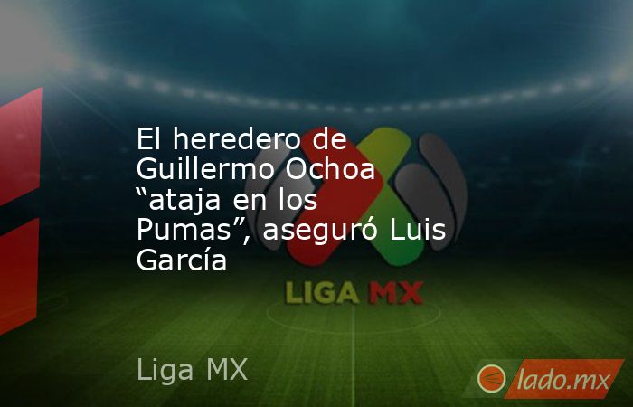 El heredero de Guillermo Ochoa “ataja en los Pumas”, aseguró Luis García . Noticias en tiempo real