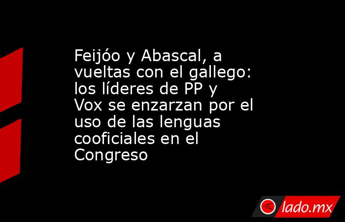 Feijóo y Abascal, a vueltas con el gallego: los líderes de PP y Vox se enzarzan por el uso de las lenguas cooficiales en el Congreso. Noticias en tiempo real