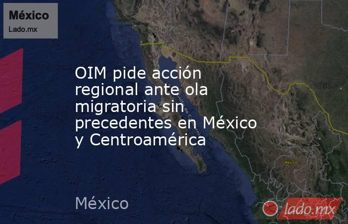 OIM pide acción regional ante ola migratoria sin precedentes en México y Centroamérica. Noticias en tiempo real