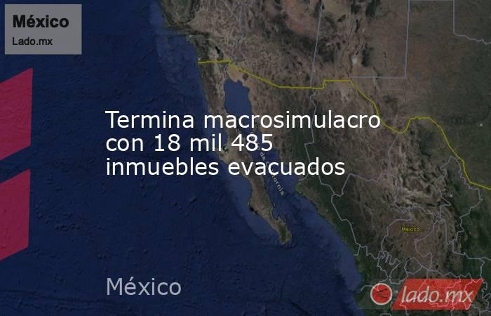 Termina macrosimulacro con 18 mil 485 inmuebles evacuados. Noticias en tiempo real