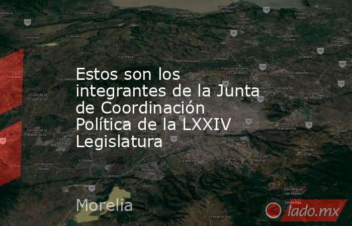 Estos son los integrantes de la Junta de Coordinación Política de la LXXIV Legislatura. Noticias en tiempo real