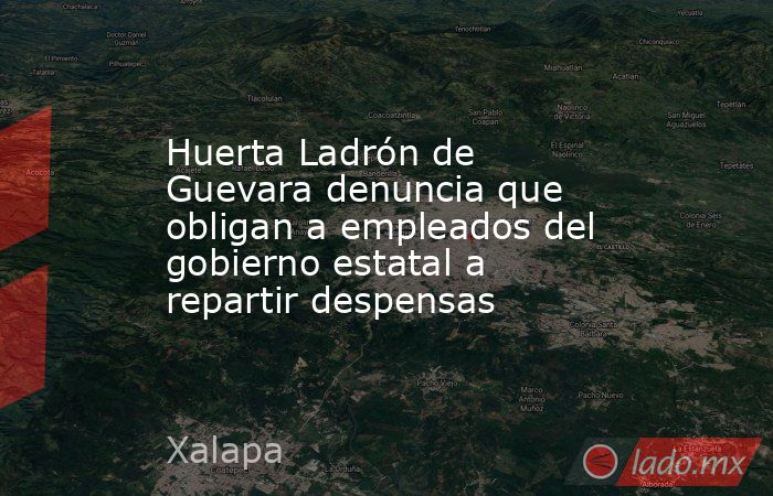 Huerta Ladrón de Guevara denuncia que obligan a empleados del gobierno estatal a repartir despensas. Noticias en tiempo real