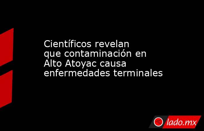 Científicos revelan que contaminación en Alto Atoyac causa enfermedades terminales. Noticias en tiempo real