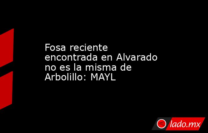 Fosa reciente encontrada en Alvarado no es la misma de Arbolillo: MAYL. Noticias en tiempo real