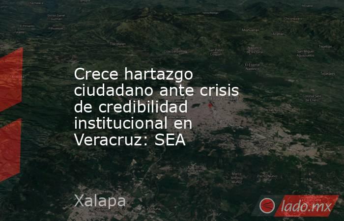 Crece hartazgo ciudadano ante crisis de credibilidad institucional en Veracruz: SEA. Noticias en tiempo real