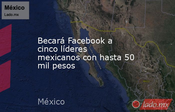 Becará Facebook a cinco líderes mexicanos con hasta 50 mil pesos. Noticias en tiempo real