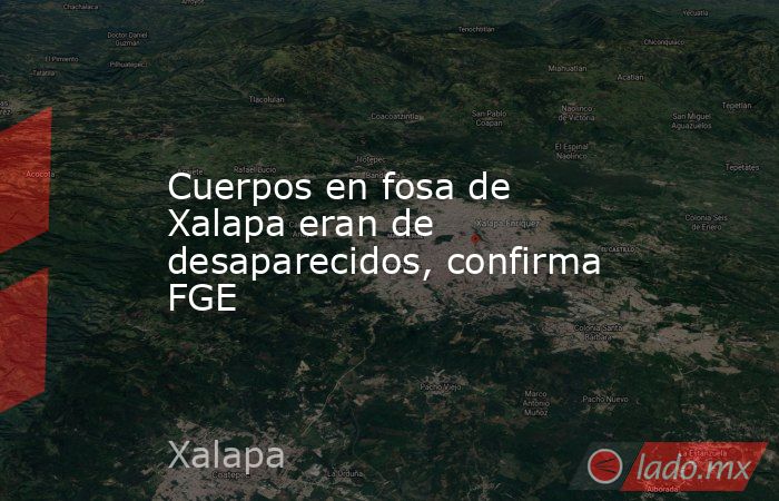 Cuerpos en fosa de Xalapa eran de desaparecidos, confirma FGE. Noticias en tiempo real