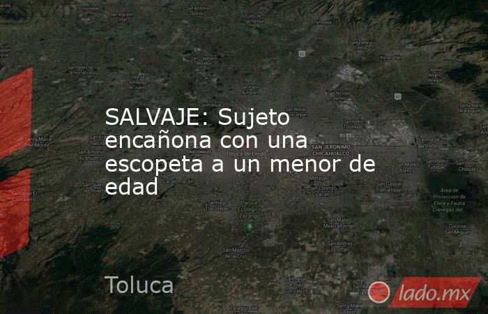 SALVAJE: Sujeto encañona con una escopeta a un menor de edad. Noticias en tiempo real