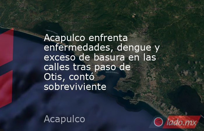 Acapulco enfrenta enfermedades, dengue y exceso de basura en las calles tras paso de Otis, contó sobreviviente. Noticias en tiempo real