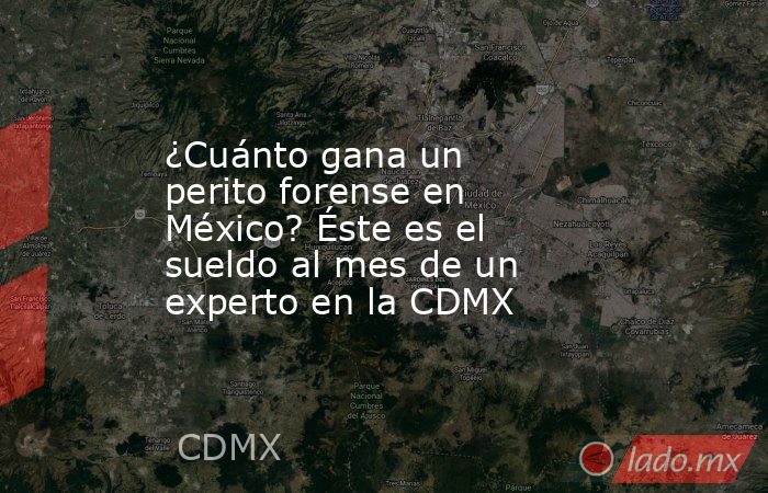 ¿Cuánto gana un perito forense en México? Éste es el sueldo al mes de un experto en la CDMX. Noticias en tiempo real