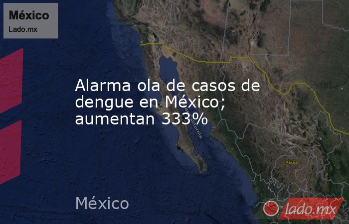 Alarma ola de casos de dengue en México; aumentan 333%. Noticias en tiempo real