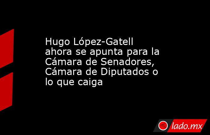 Hugo López-Gatell ahora se apunta para la Cámara de Senadores, Cámara de Diputados o lo que caiga. Noticias en tiempo real