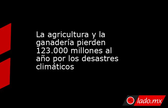 La agricultura y la ganadería pierden 123.000 millones al año por los desastres climáticos. Noticias en tiempo real