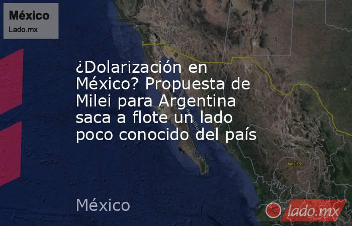 ¿Dolarización en México? Propuesta de Milei para Argentina saca a flote un lado poco conocido del país. Noticias en tiempo real