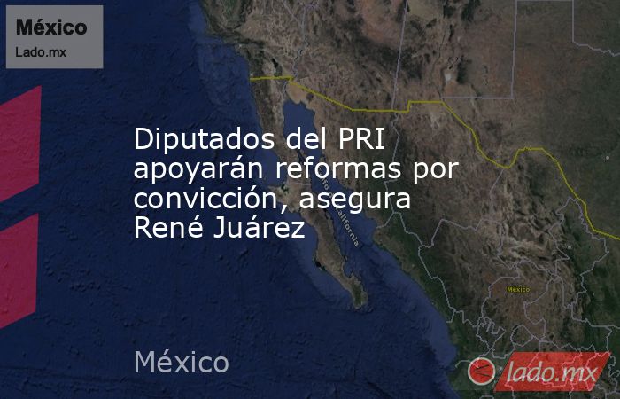 Diputados del PRI apoyarán reformas por convicción, asegura René Juárez. Noticias en tiempo real