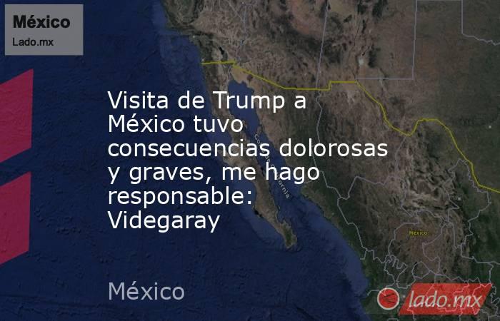 Visita de Trump a México tuvo consecuencias dolorosas y graves, me hago responsable: Videgaray . Noticias en tiempo real