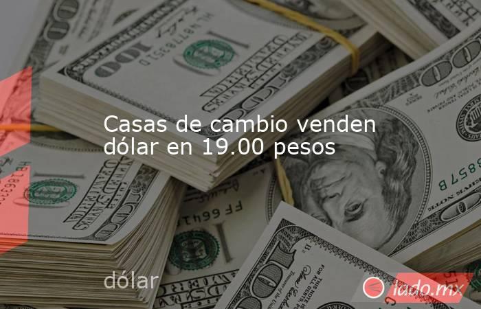 Casas de cambio venden dólar en 19.00 pesos. Noticias en tiempo real