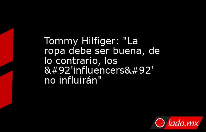 Tommy Hilfiger: 