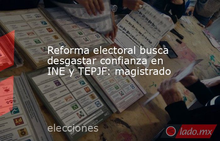 Reforma electoral busca desgastar confianza en INE y TEPJF: magistrado. Noticias en tiempo real