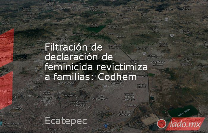 Filtración de declaración de feminicida revictimiza a familias: Codhem. Noticias en tiempo real