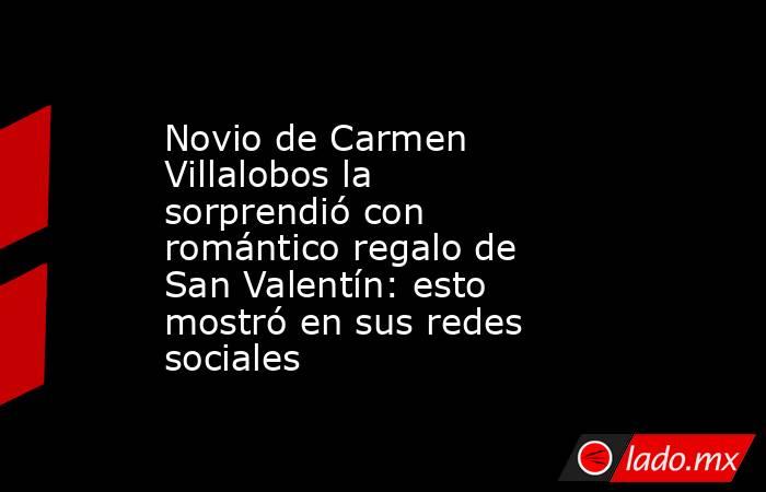 Novio de Carmen Villalobos la sorprendió con romántico regalo de San Valentín: esto mostró en sus redes sociales. Noticias en tiempo real