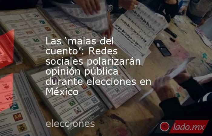 Las ‘malas del cuento’: Redes sociales polarizarán opinión pública durante elecciones en México. Noticias en tiempo real